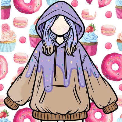 girl in oversized hoodie