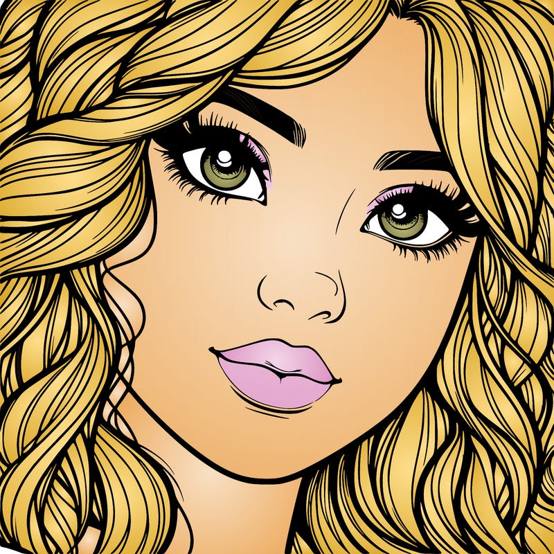 beautiful realistic girl close up to the camera with wavy hair,