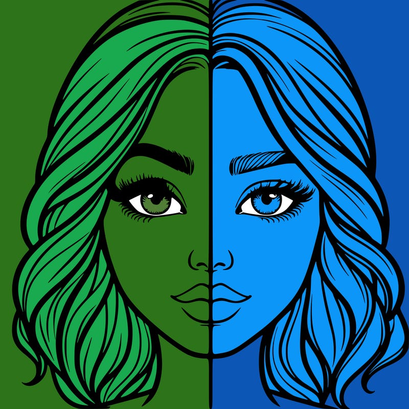 realistic girl split half