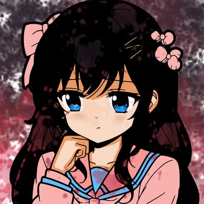sad anime girl