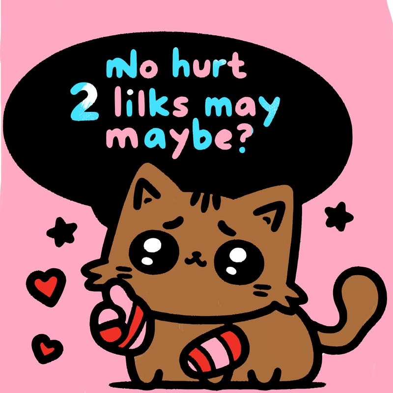 cute cat thats been hurt saiying 2 likes maybe