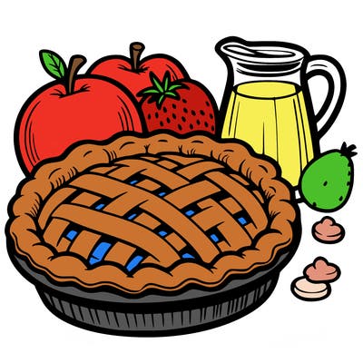 a pie of food