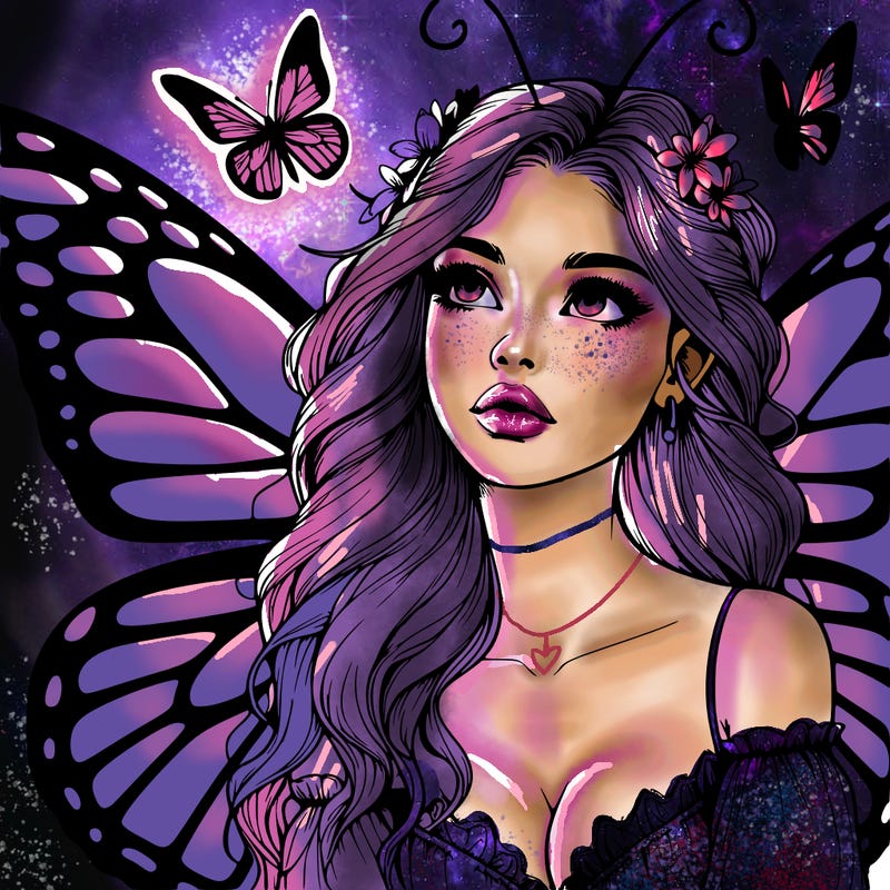 butterfly fairy realistic girl