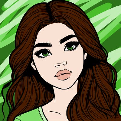 realistic teenage girl with pretty hair