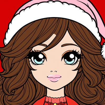 realistic christmas girl