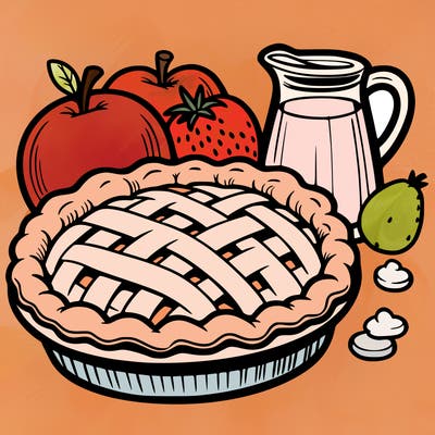 a pie of food