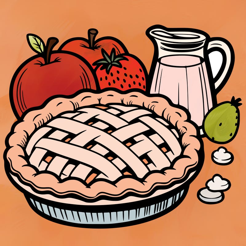 a pie of food