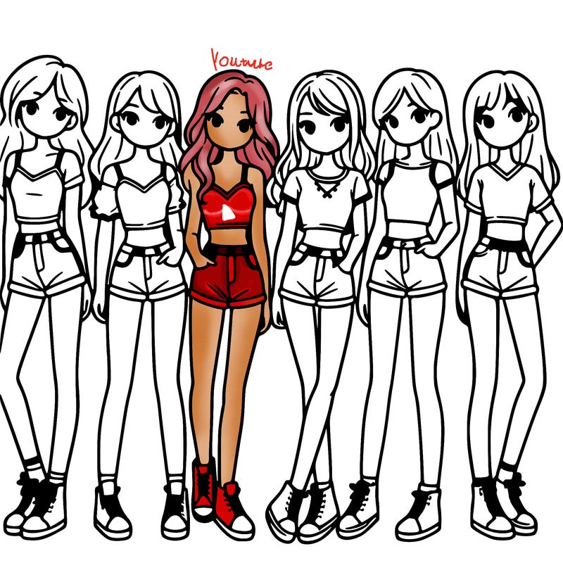 a group of girls wearing crop tops and shorts