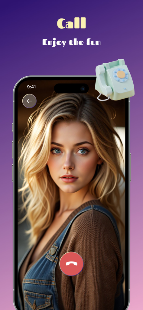 Soll - Live Chat, Fun Call - Soll app interface showing a live one on one video call