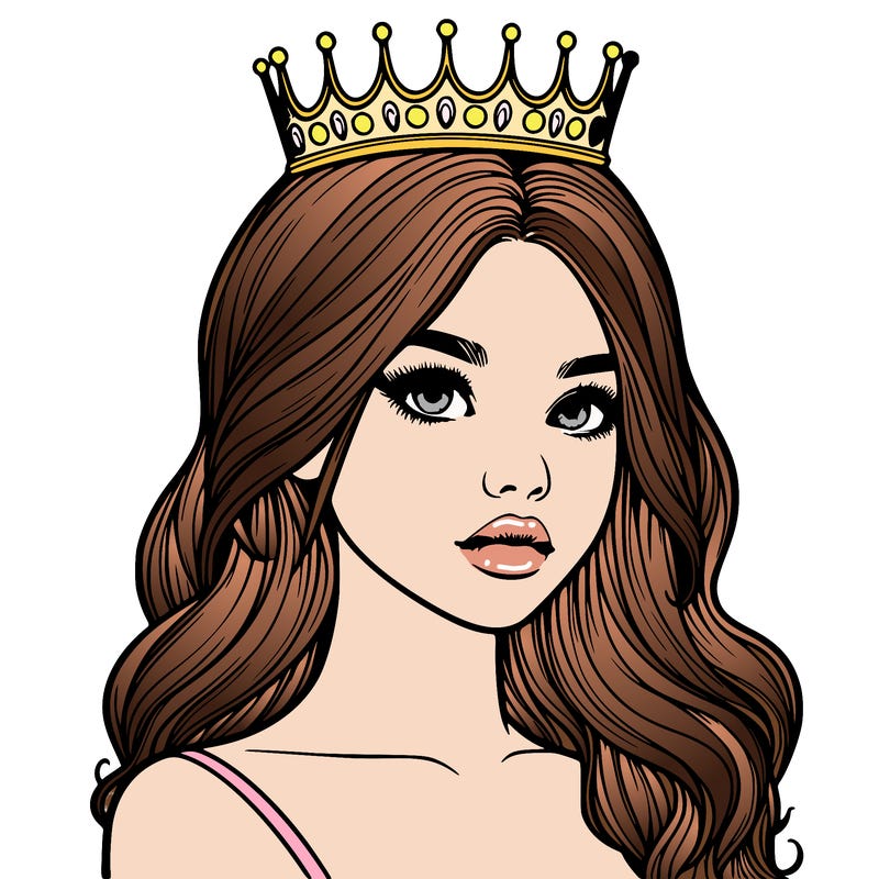realistic girl with crown