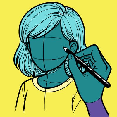 drawing a realistic person