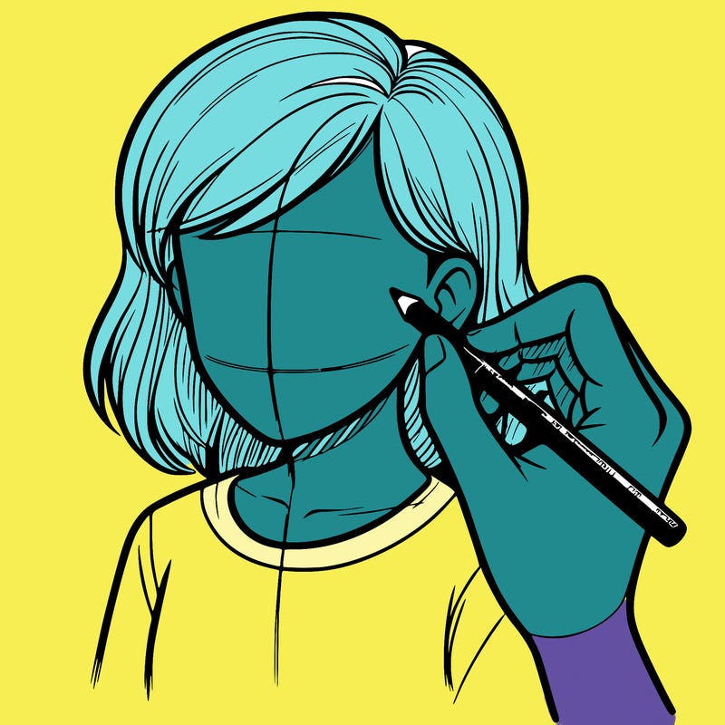 drawing a realistic person