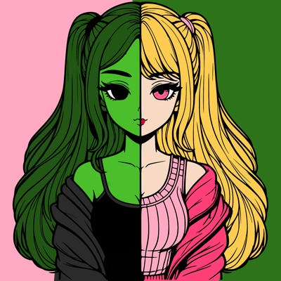 realistic girl split