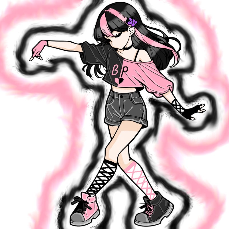 realistic girl danceing