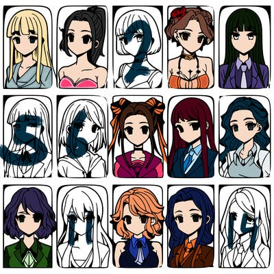 girls that look diffrent anime