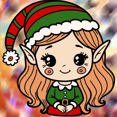 christmas elf girl