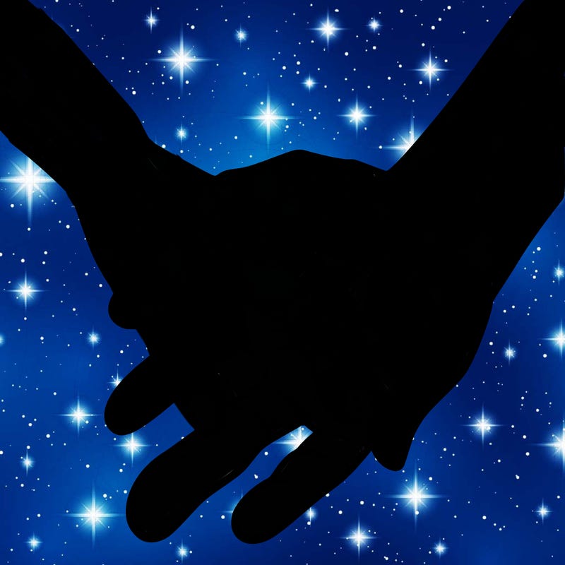 a realistic hand holding another hand but the other hand is not realistic