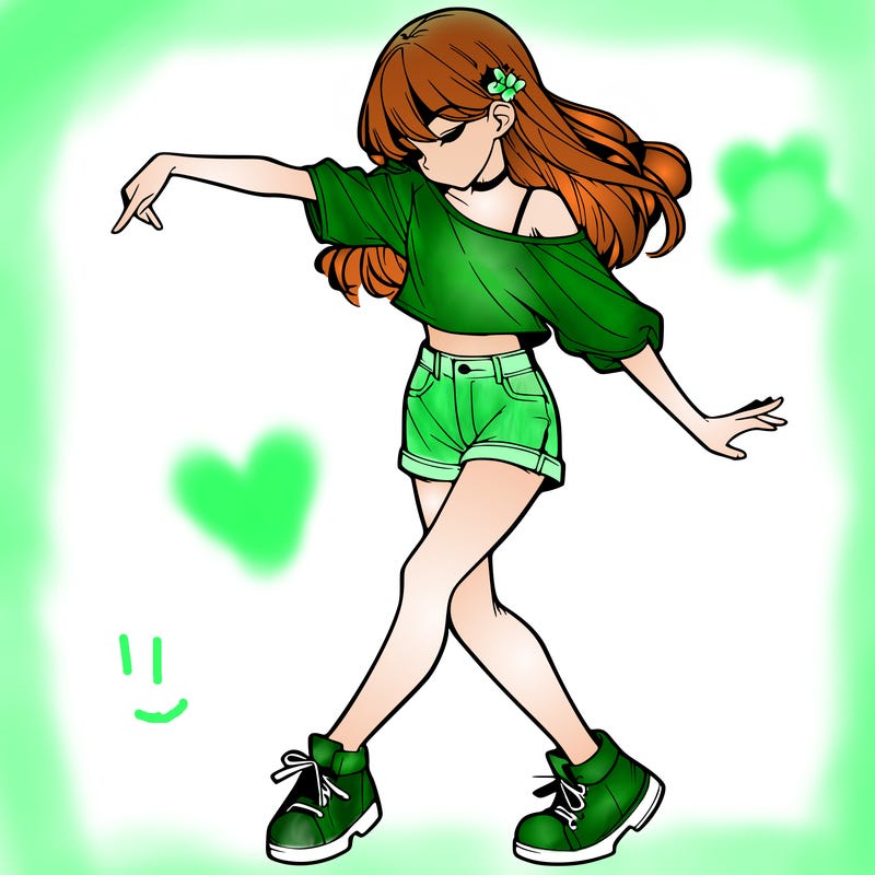 realistic girl danceing