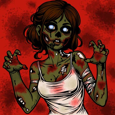realistic zombie girl