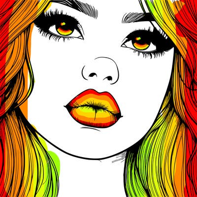 really realistic girl with lips