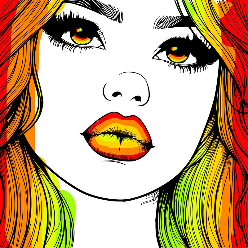 really realistic girl with lips