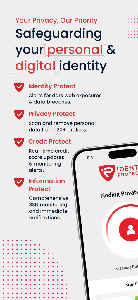 IdentityProtect.com - Overview of IdentityProtect app features for privacy and digital identity protection