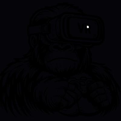 gorilla with vr on