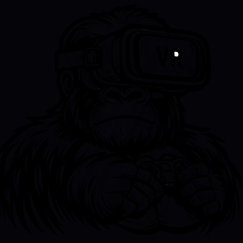 gorilla with vr on