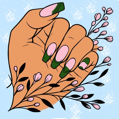 nails with french tip