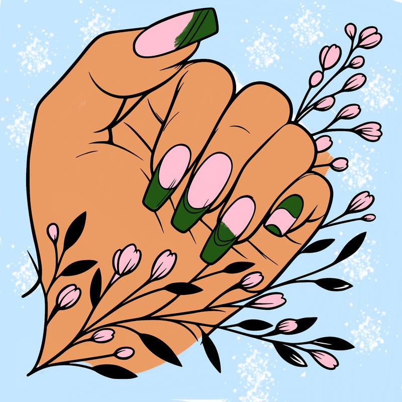 nails with french tip