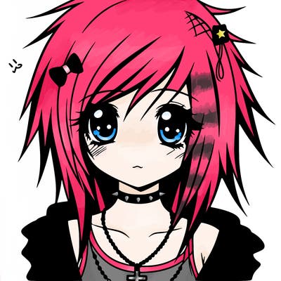 emo anime girl