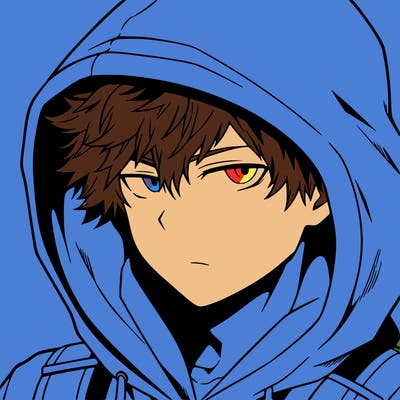 anime guy in hoodie