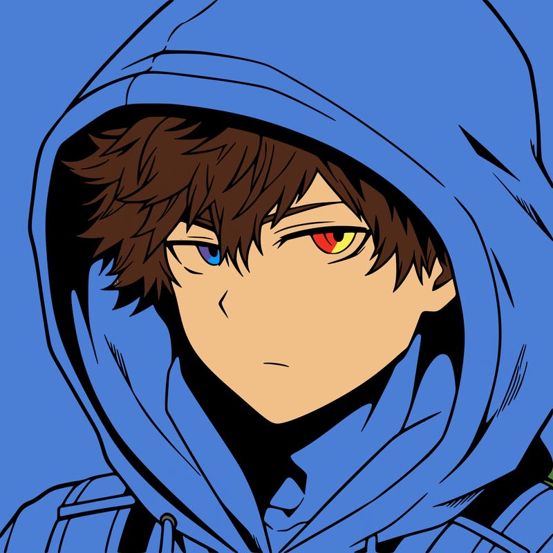 anime guy in hoodie