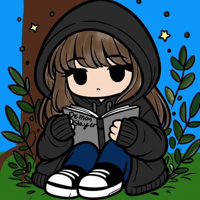 girl in oversized hoodie reading a book