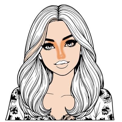 realistic beautiful girl