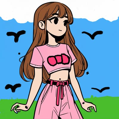 girl in a cute crop top