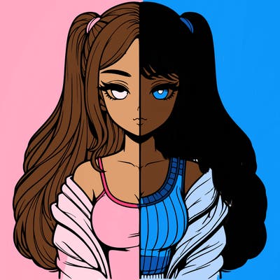 realistic girl split