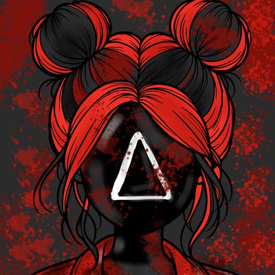 realistic girl with buns on the top of her hair