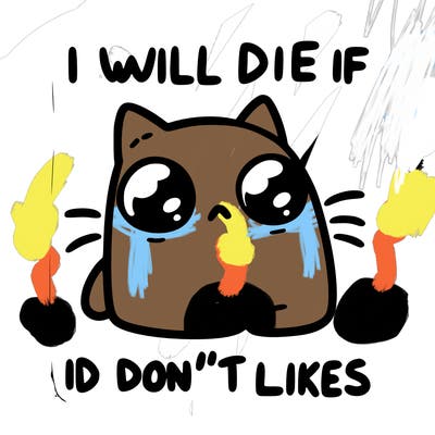 a cat that will die if we don’t get 10 likes