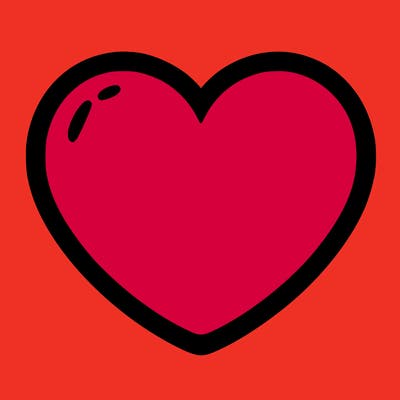 a blank heart