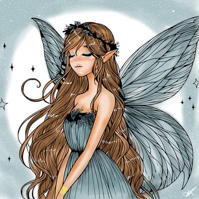 ethereal realistic fairy girl