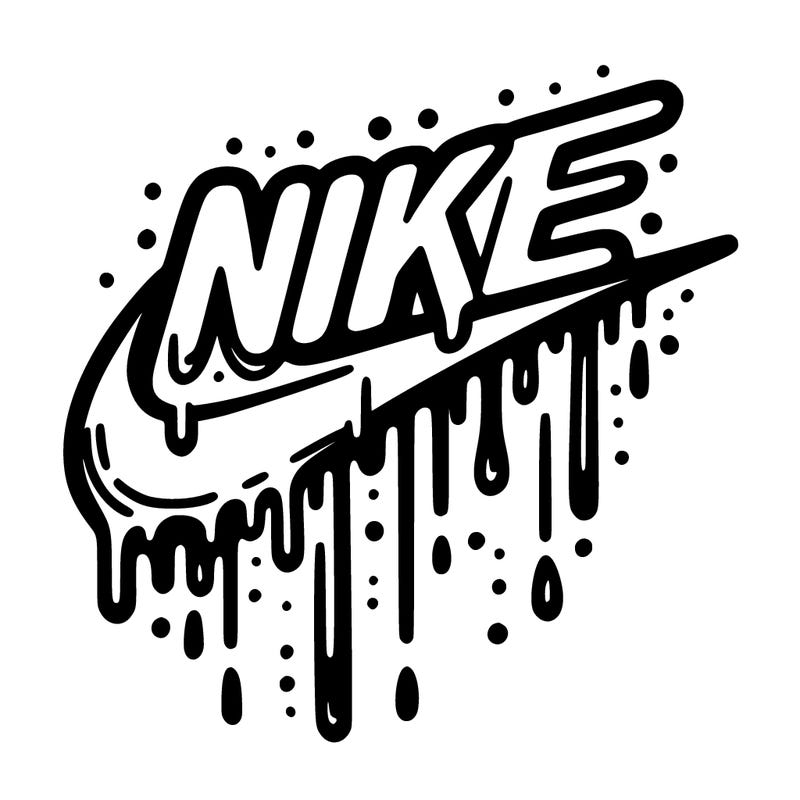 dripping nike logo