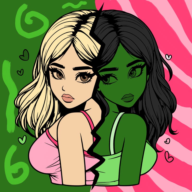 realistic girl split