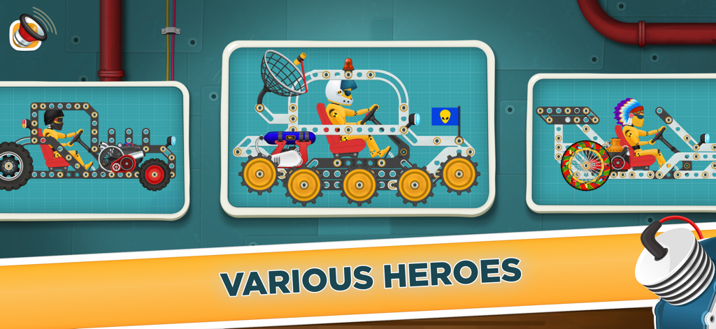 Racing Car Game for Kids 3 - 6 - vários personagens heróis e veículos personalizados em um jogo de construção de carros para crianças