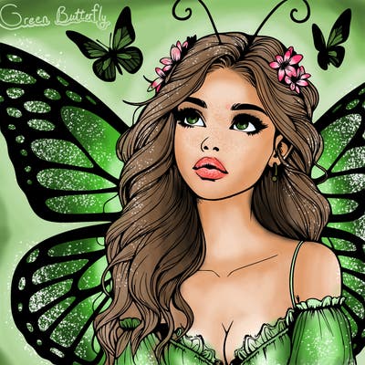 butterfly fairy realistic girl