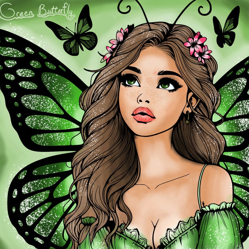 butterfly fairy realistic girl