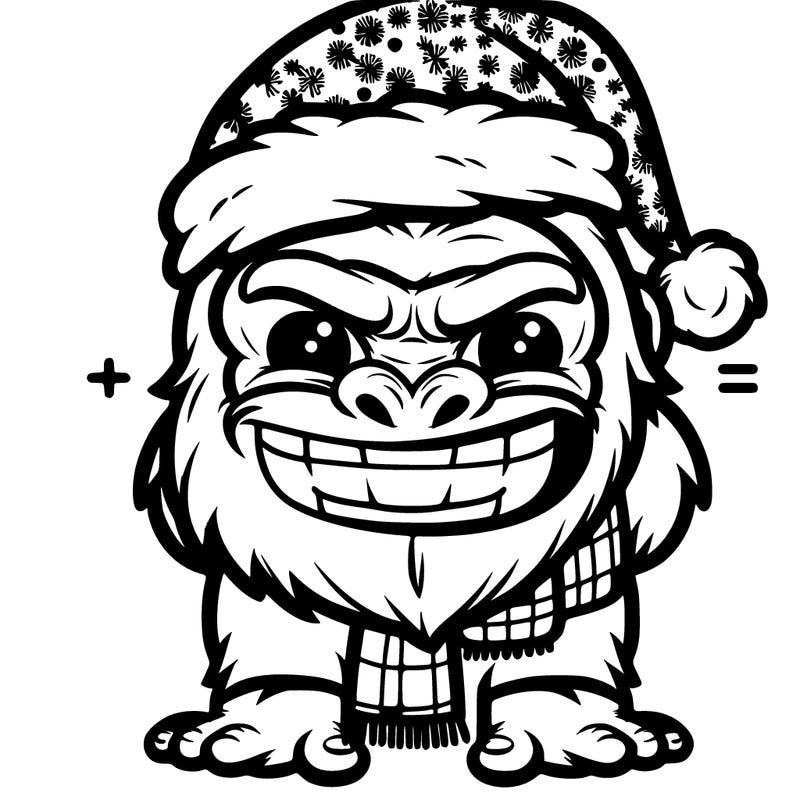 𝓖𝓸𝓻𝓲𝓵𝓵𝓪 𝓶𝓲𝔁𝓮𝓭 𝔀𝓲𝓽𝓱 𝓽𝓱𝓮 𝓰𝓻𝓲𝓷𝓬𝓱𝓮𝓼 𝓯𝓪𝓬𝓮 𝔀𝓮𝓪𝓻𝓲𝓷𝓰 𝓪 𝓒𝓱𝓻𝓲𝓼𝓽𝓶𝓪𝓼 𝓱𝓪𝓽