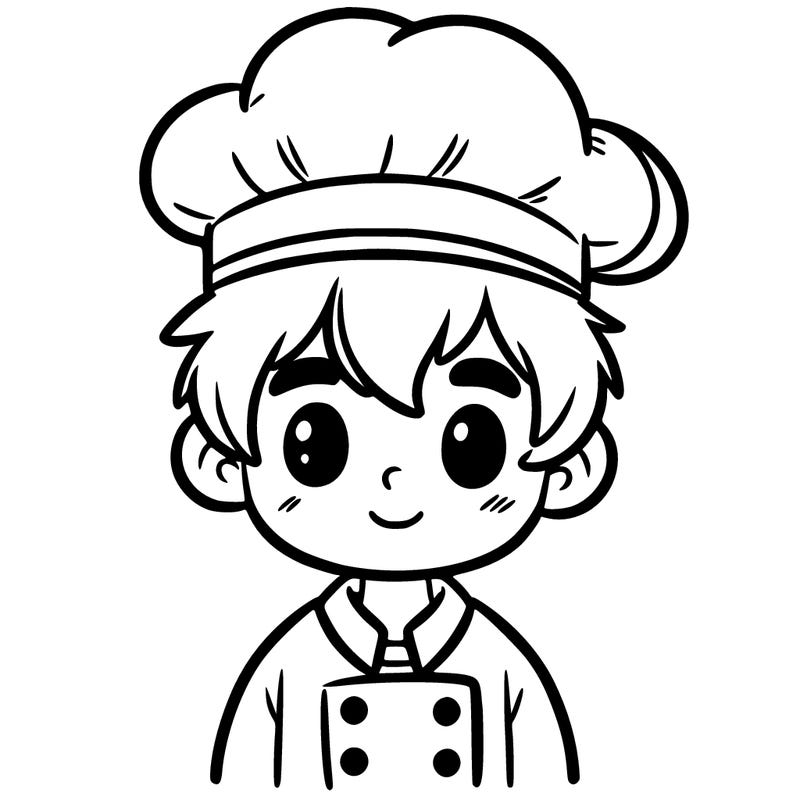 kid wearing a chef hat