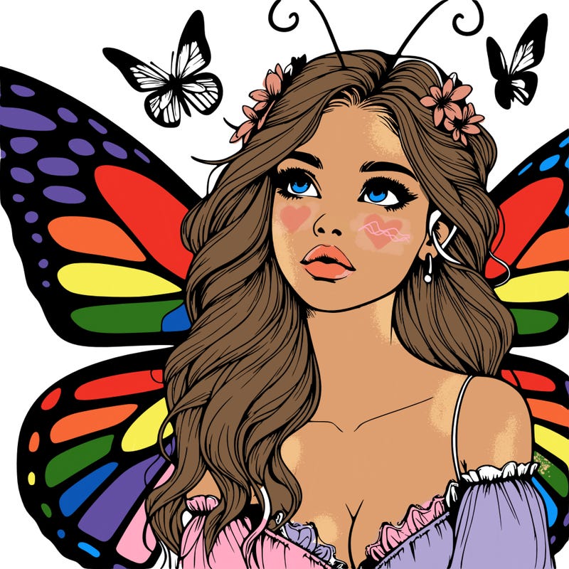 butterfly fairy realistic girl