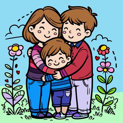 parents hugging
